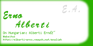 erno alberti business card